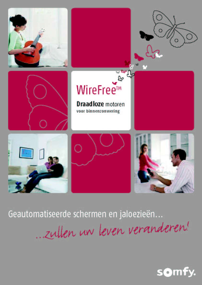WireFree, draadloze motoren voor binnenzonwering